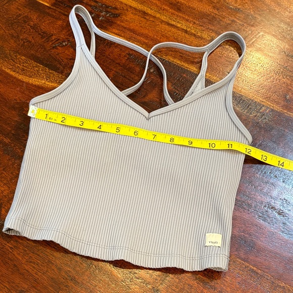 Vuori Blue Ribbed Tank Top - Picture 6 of 7